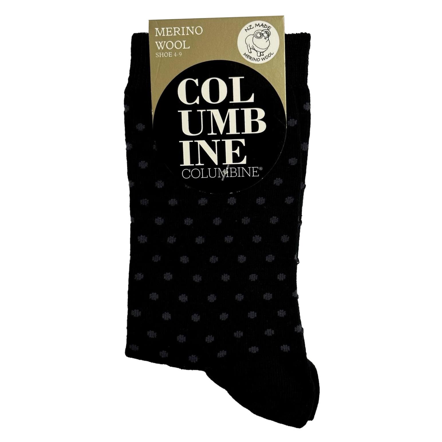 Columbine Wool Spot Crew Socks